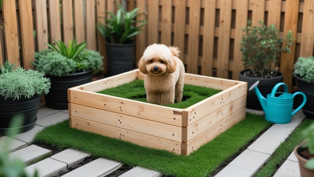 Leonardo Phoenix 10 Create a small backyard with a wooden dog 3